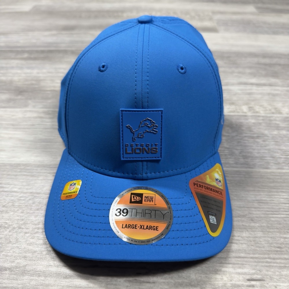 New Era Detroit Lions 2025 Sideline 39THIRTY Flex Men's Hat L/XL Cap Blue New